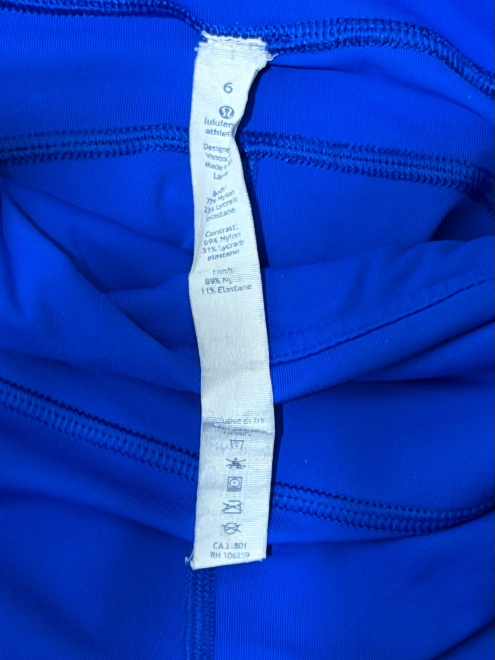 Lululemon  Royal Blue  Cropped  Leggings - Picture 5 of 5